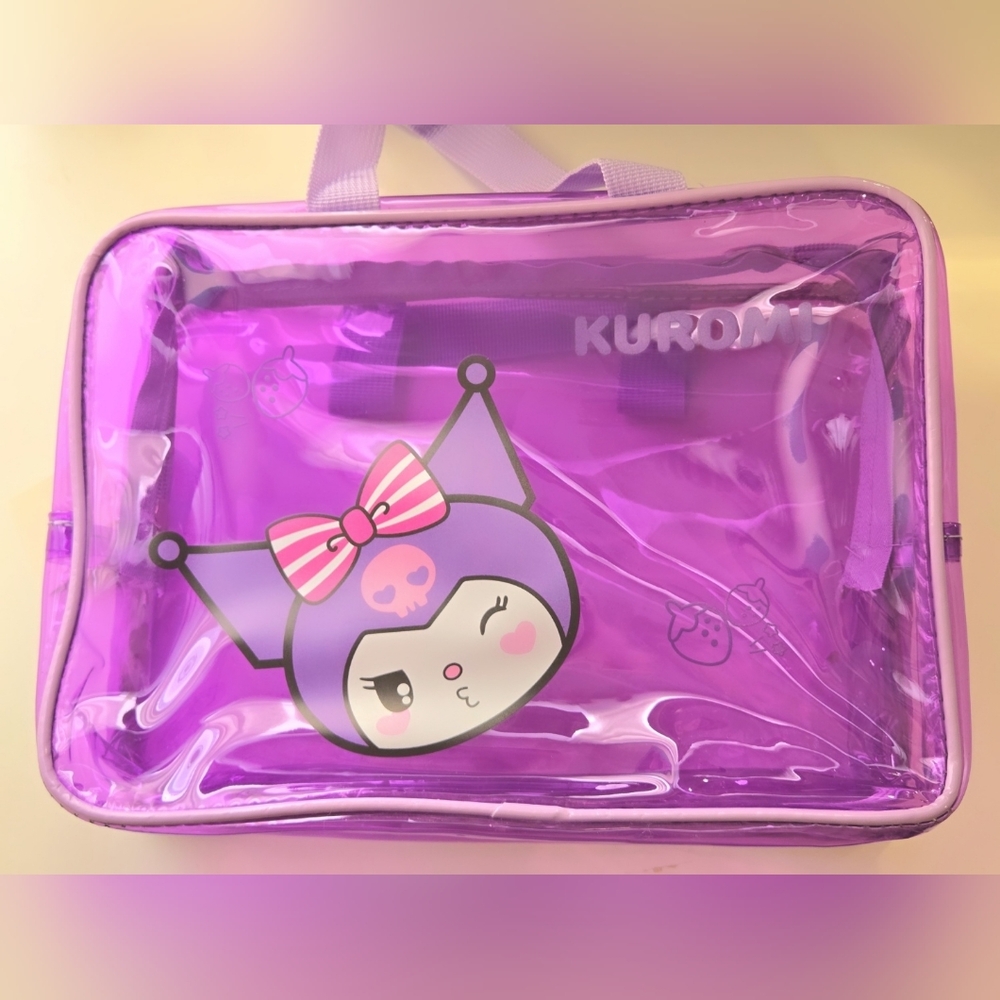 Kuromi Purple Clear Makeup or Accessories Bag